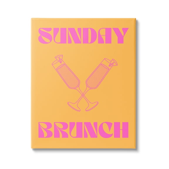 Stupell Industries Sunday Brunch Mimosas Food & Beverage Painting Gallery Wrapped Canvas Art Print Wall Art, 36 x 48