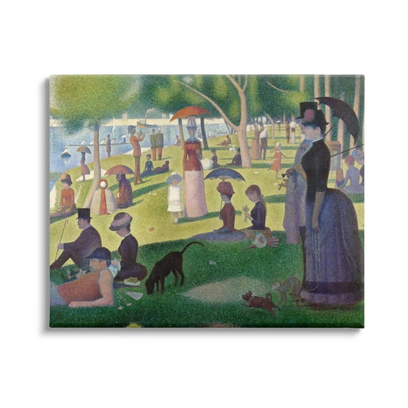 Stupell Industries Sunday on La Grande Jatte Georges Seurat Classic Painting Painting Gallery Wrapped Canvas Print Wall Art, Design by one1000paintings