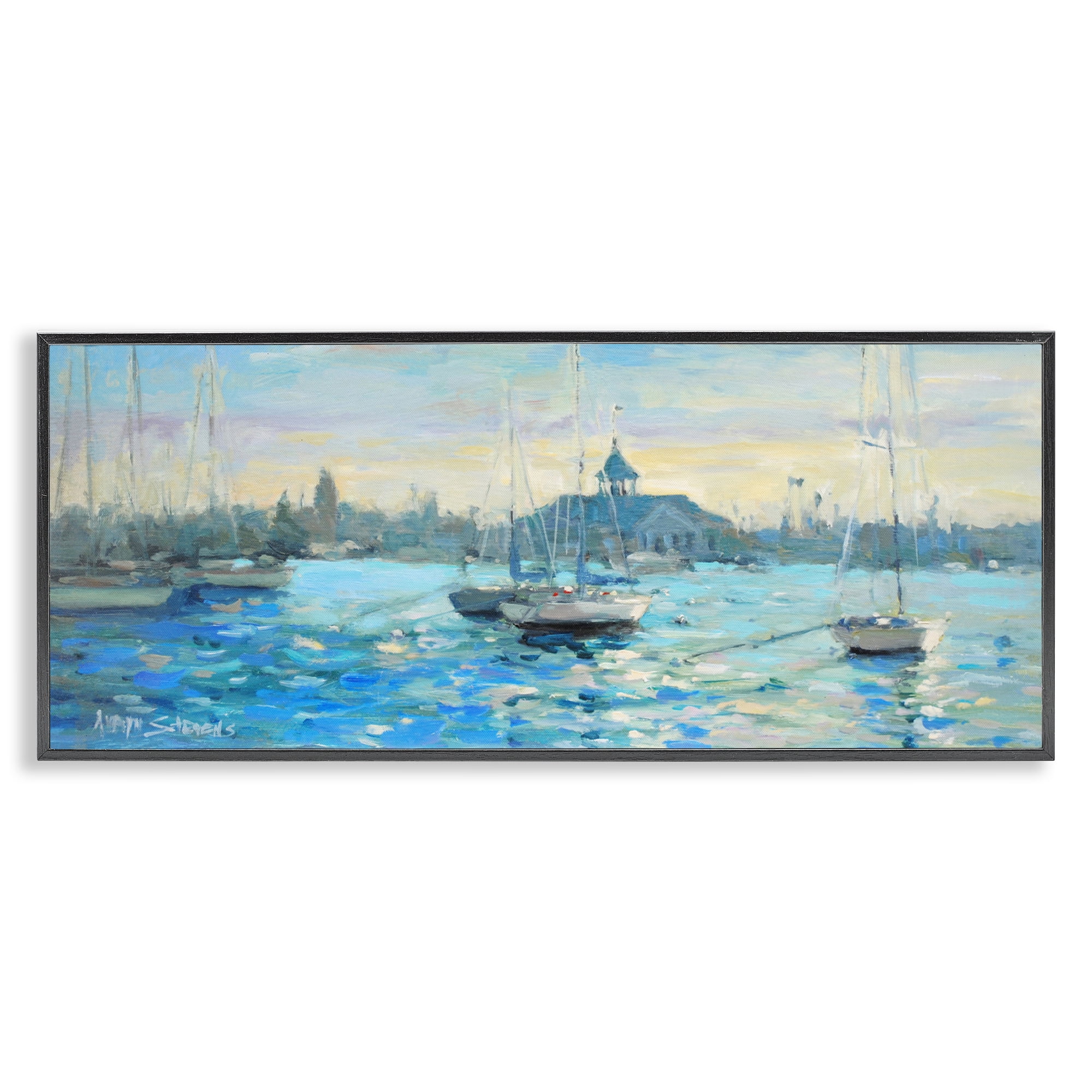 Stupell Industries Sunday On The Water Black Framed Giclee Art, design by Allayn Stevens