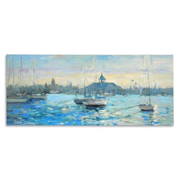 Stupell Industries Sunday On The Water Canvas Wall Art design by Allayn Stevens, 10 x 24