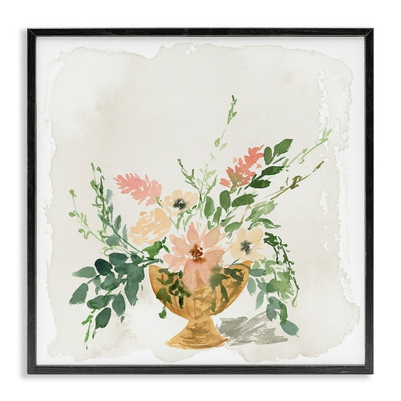 Stupell Industries Sunday's Best Florals Botanical & Floral Painting Black Framed Art Print Wall Art, 24 x 24