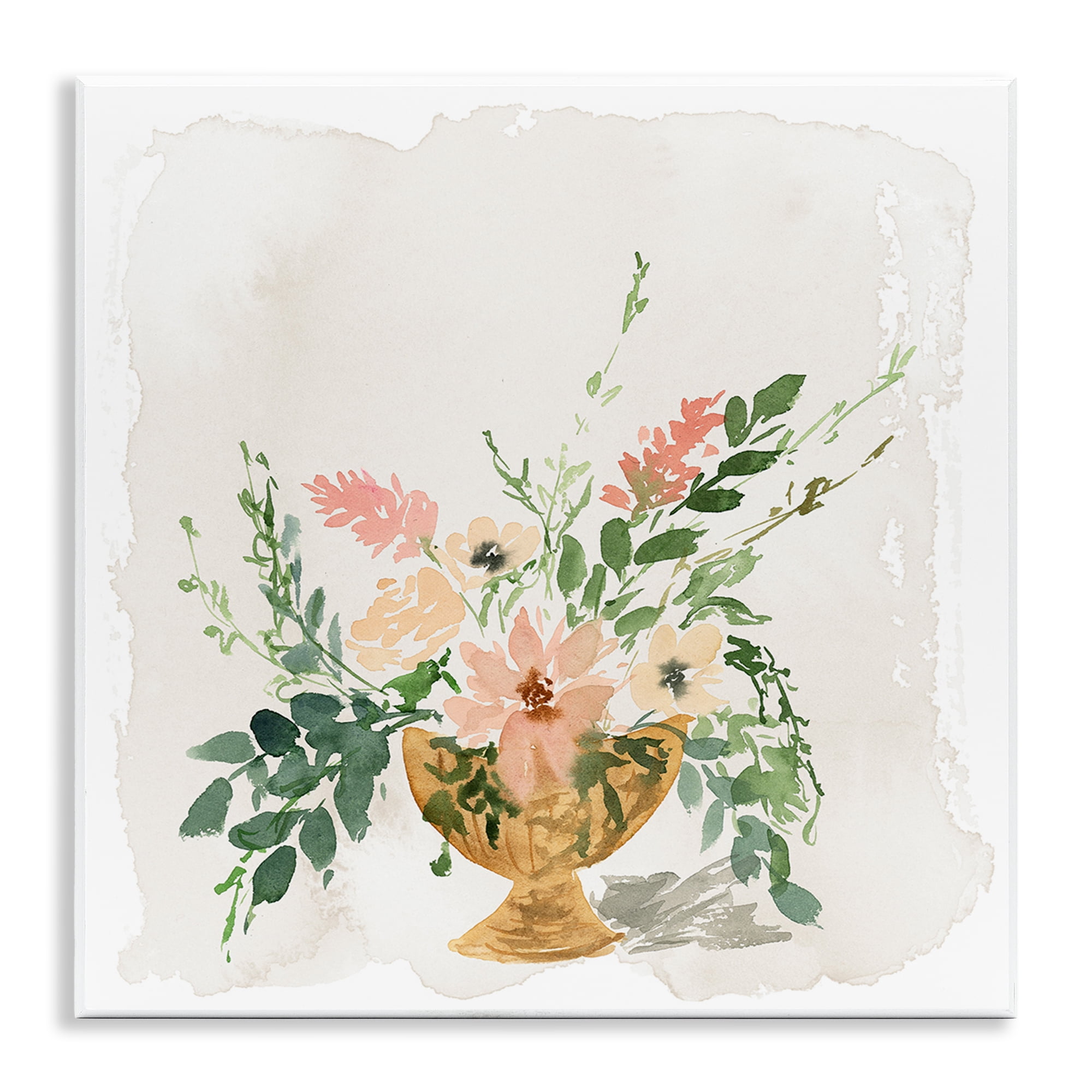 Stupell Industries Sunday's Best Florals Botanical & Floral Painting Unframed Art Print Wall Art, 12 x 12