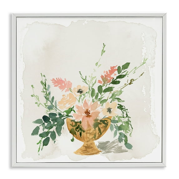 Stupell Industries Sunday's Best Florals Botanical & Floral Painting White Framed Art Print Wall Art, 12 x 12