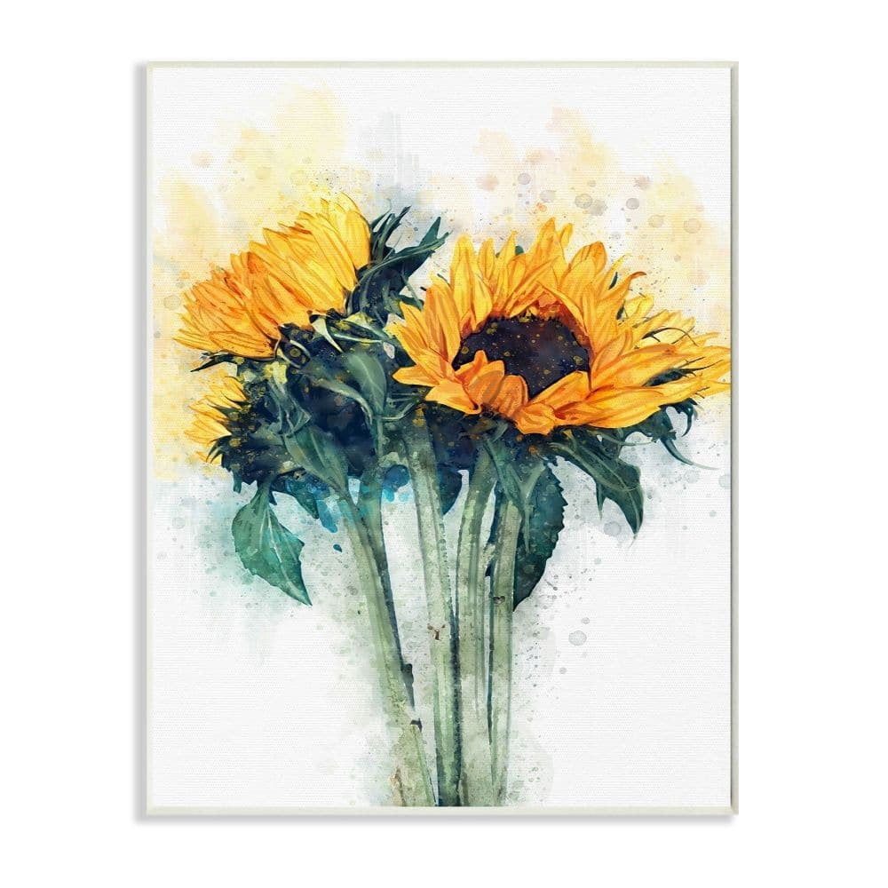 Stupell Industries Sunflower Assortment with Watercolor Accent Designed by Ziwei Li