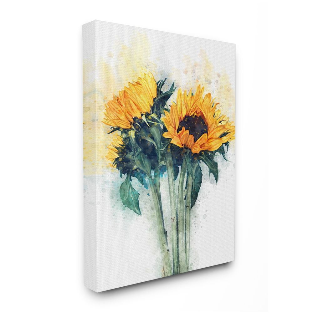 Stupell Industries Sunflower Assortment with Watercolor Accent Designed by Ziwei Li