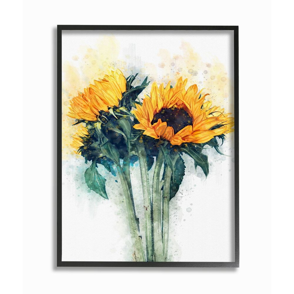 Stupell Industries Sunflower Assortment with Watercolor Accent Designed by Ziwei Li