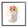 thumbnail image 1 of Stupell Industries Sunflower Bouquet Cowboy Boots Graphic Art Black Framed Art Print Wall Art, Design by Alison Petrie, 1 of 7