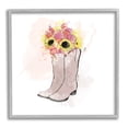 thumbnail image 1 of Stupell Industries Sunflower Bouquet Cowboy Boots Graphic Art Gray Framed Art Print Wall Art, Design by Alison Petrie, 1 of 7