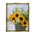 thumbnail image 1 of Stupell Industries Sunflower Bouquet in Tin Botanical & Floral Photography Gold Floater Framed Canvas Art Print Wall Art, 17 x 21, 1 of 10