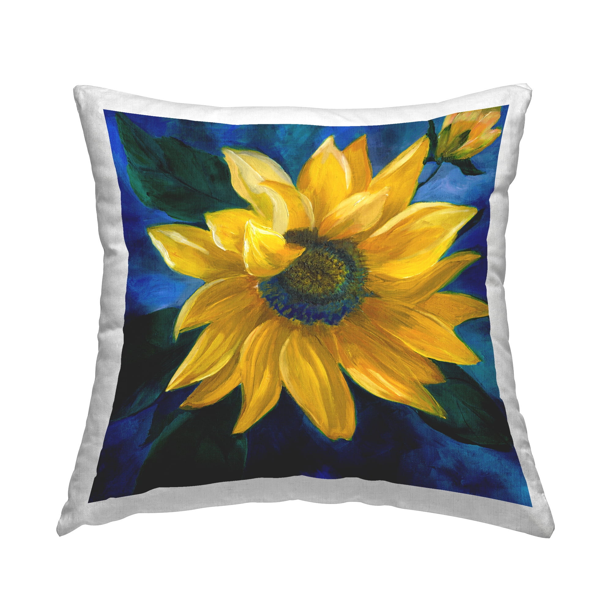 Stupell Industries Sunflower Curling Petals Decorative Printed Throw Pillow Design by Nan.