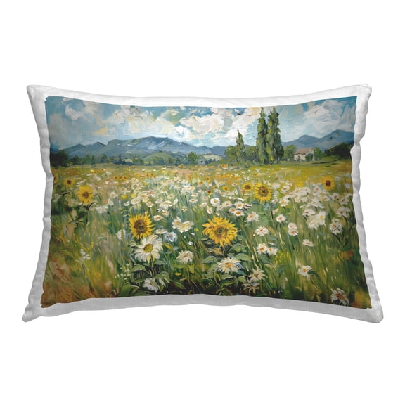Stupell Industries Sunflower & Daisy Meadow Decorative Printed Throw Pillow Design by Arlington Prints.