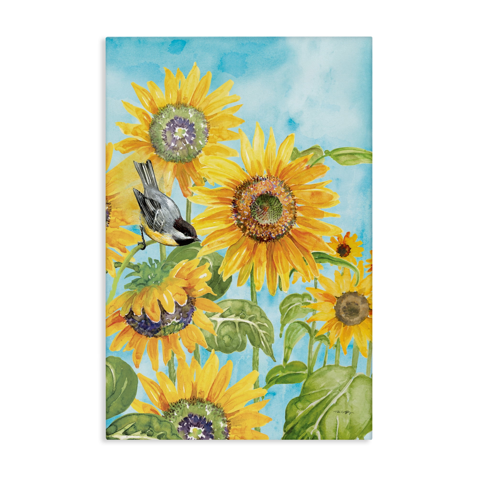 Stupell Industries Sunflower Honey Bird Canvas Wall Art, design by Tim Coffey