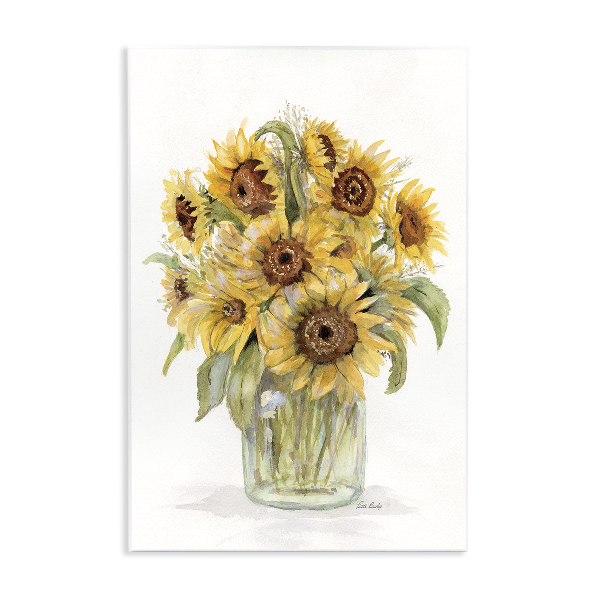 Stupell Industries Sunflower Jar Bouquet Botanical & Floral Painting