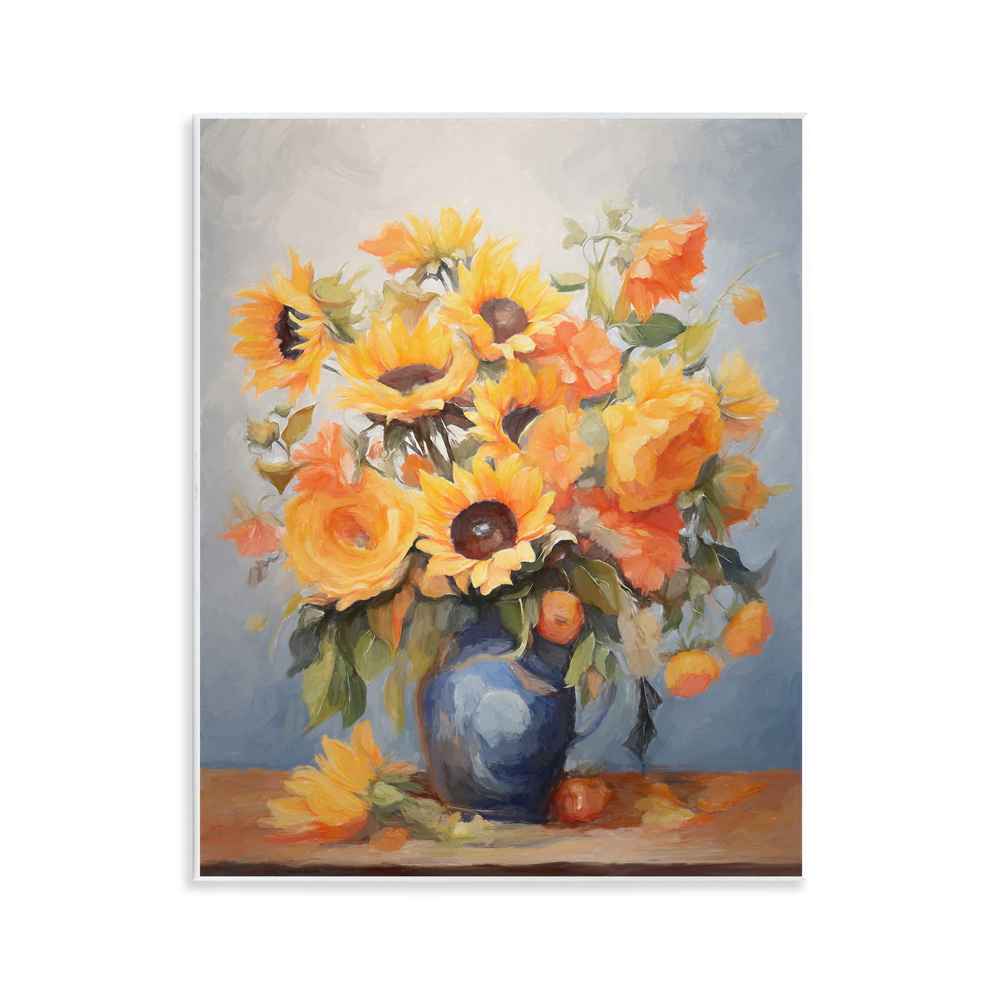 Stupell Industries Sunflower Medley Vase Botanical & Floral Painting Unframed Art Print Wall Art, 11 x 14