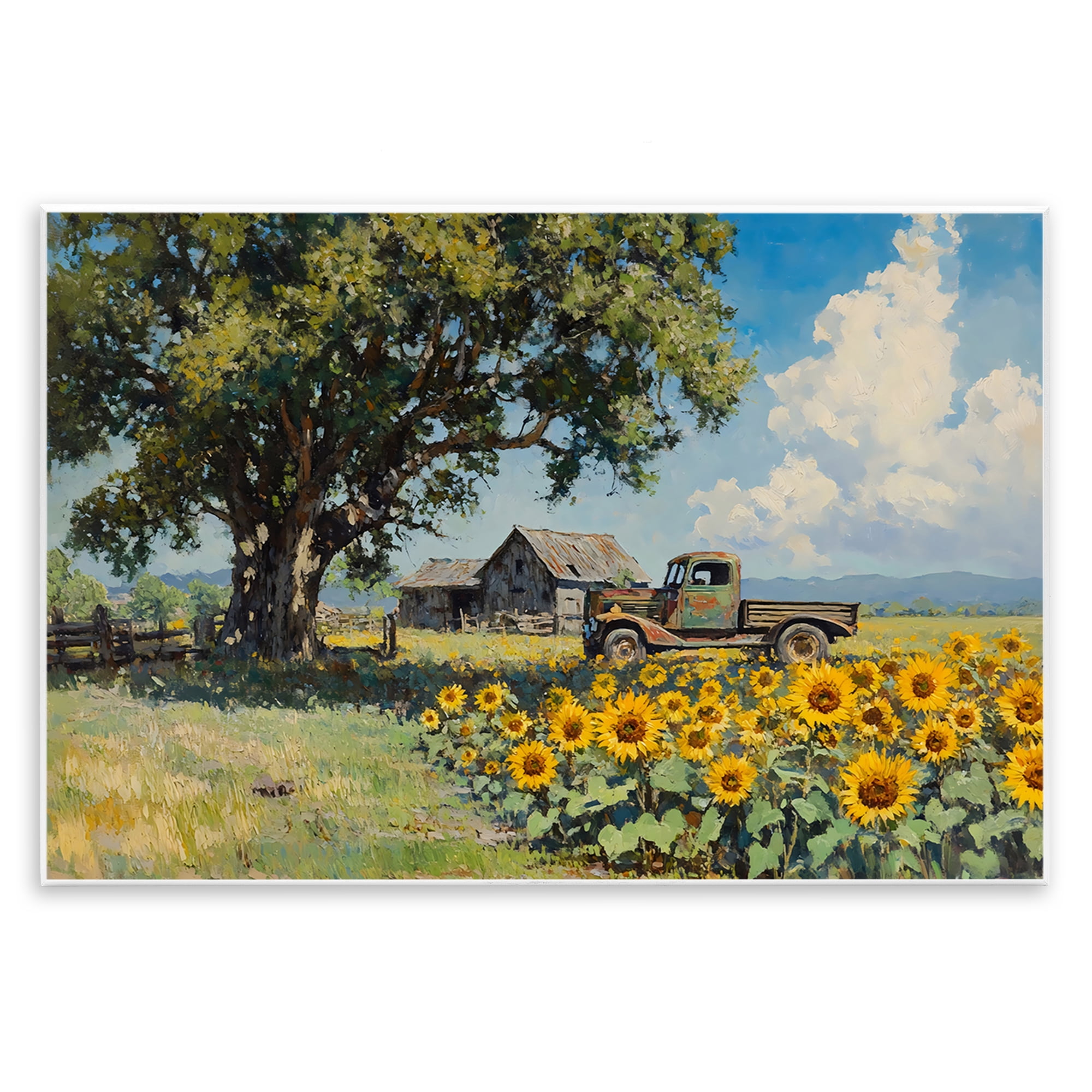 Stupell Industries Sunflower Pickup by Old Barn Wall Plaque Art, design by Franklyn Gregory