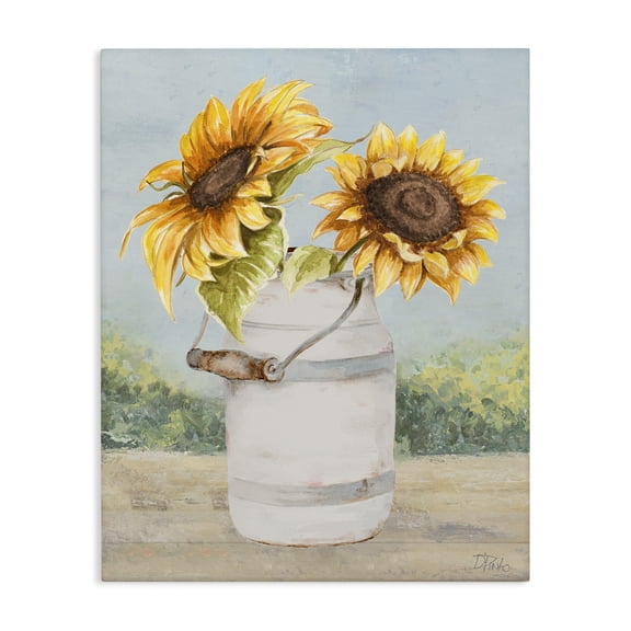 Stupell Industries Sunflower Pitcher in Country Canvas Wall Art, design by Patricia Pinto