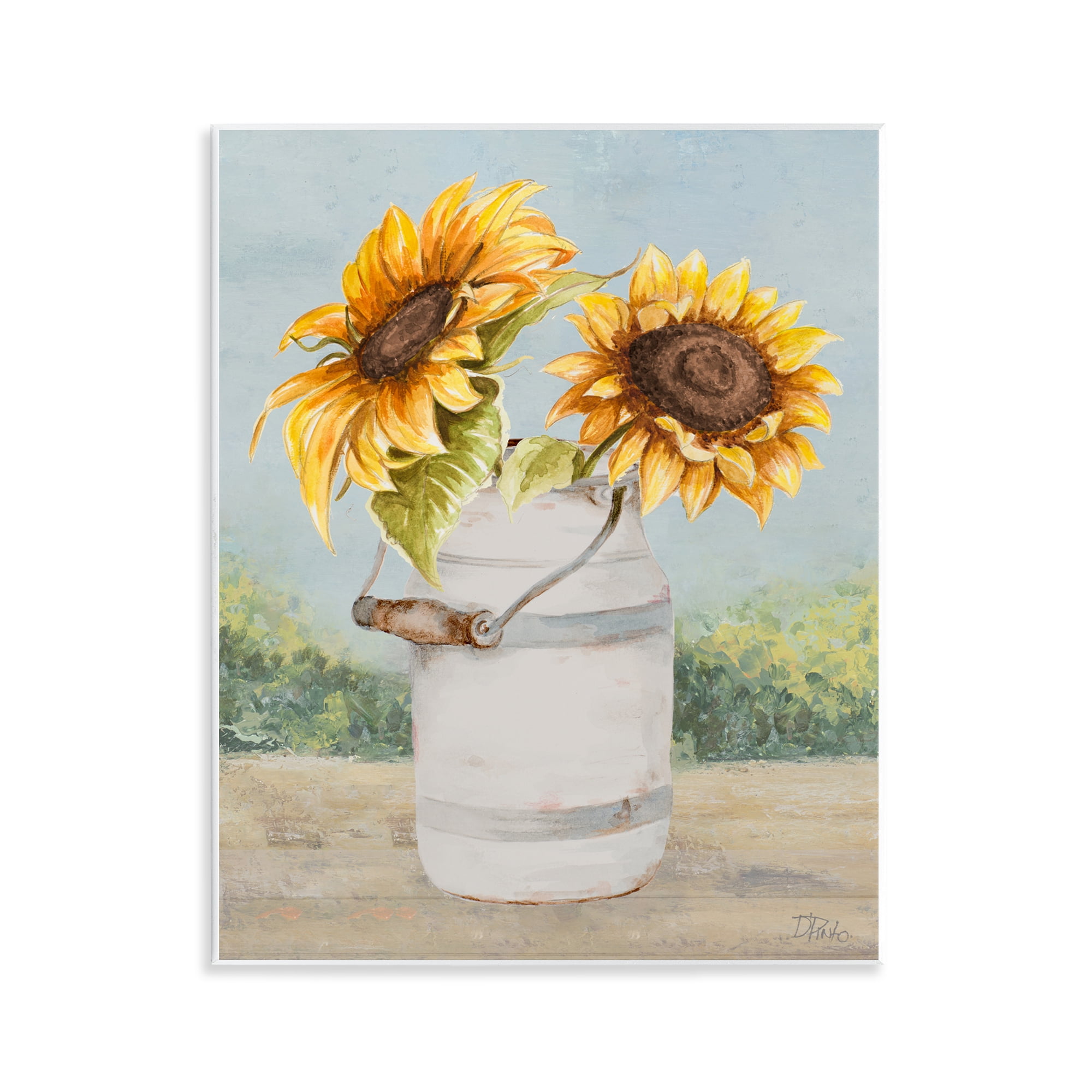 Stupell Industries Sunflower Pitcher in Country Wall Plaque Art, design by Patricia Pinto