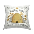 thumbnail image 1 of Stupell Industries Sunflower Wishes Honeybee Kisses Decorative Printed Throw Pillow Design by Elizabeth Tyndall., 1 of 6