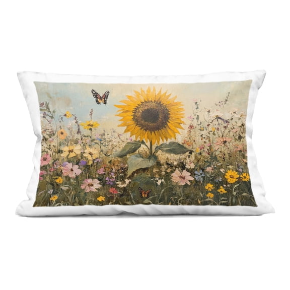 Stupell Industries Sunflower Wonder Summer Meadow Decorative Printed Throw Pillow, design by Petal Prints Design