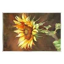 Stupell Industries Sunflower with Vivid Light Botanical & Floral Painting Unframed Art Print Wall Art, 15 x 10