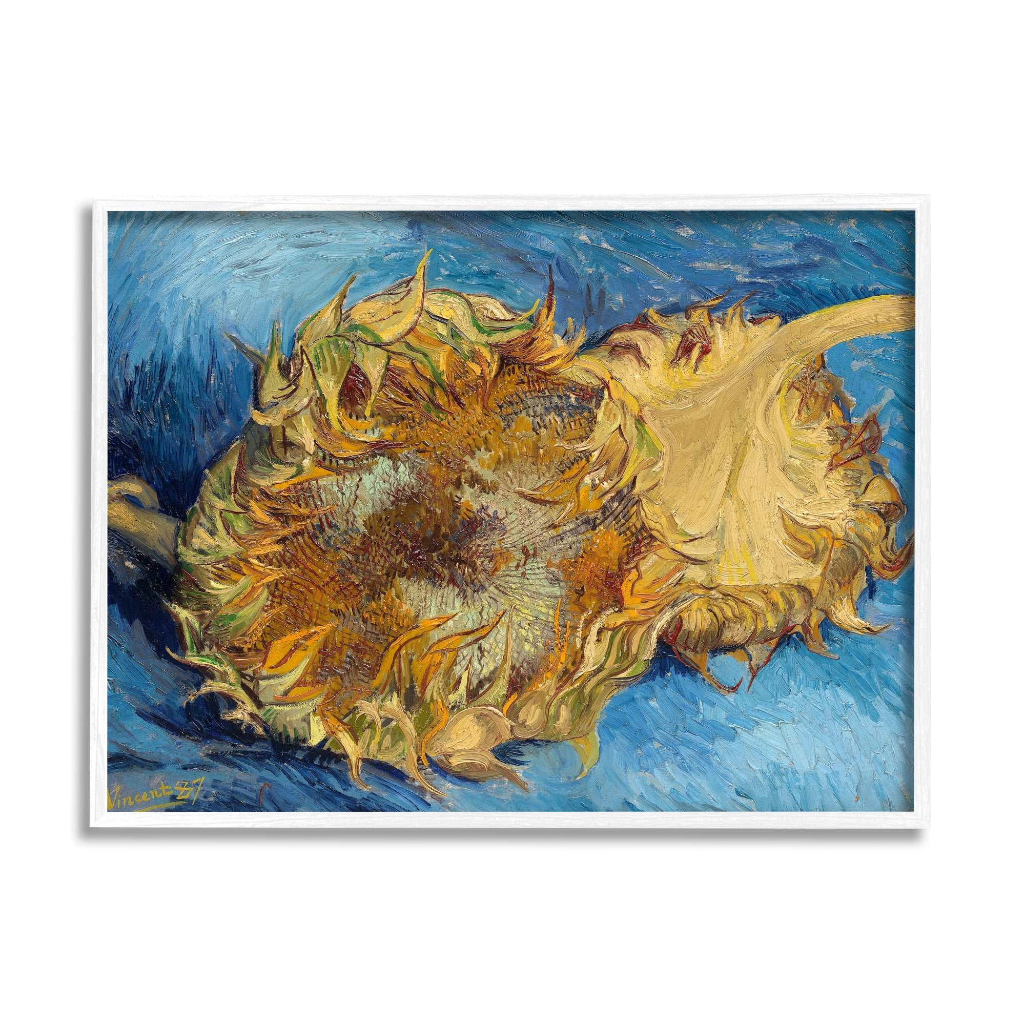 Stupell Industries Sunflowers Yellow Blue Van Gogh Classical Painting, 11 x 14,Design by Vincent Van Gogh