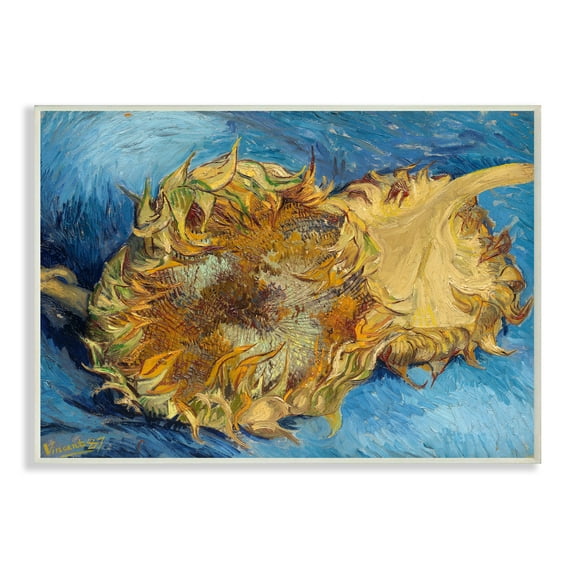 Stupell Industries Sunflowers Yellow Blue Van Gogh Classical Painting Unframed Art Print Wall Art, 10x15, by Vincent Van Gogh