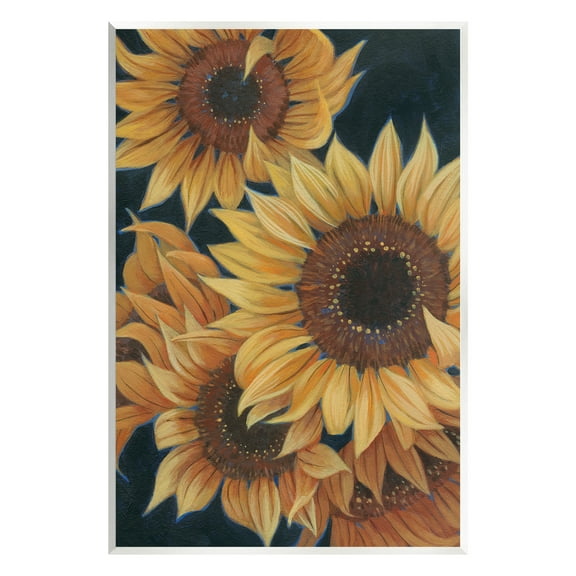Stupell Industries Sunflowers with Curling Petals Botanical & Floral Painting Unframed Art Print Wall Art, 10 x 15