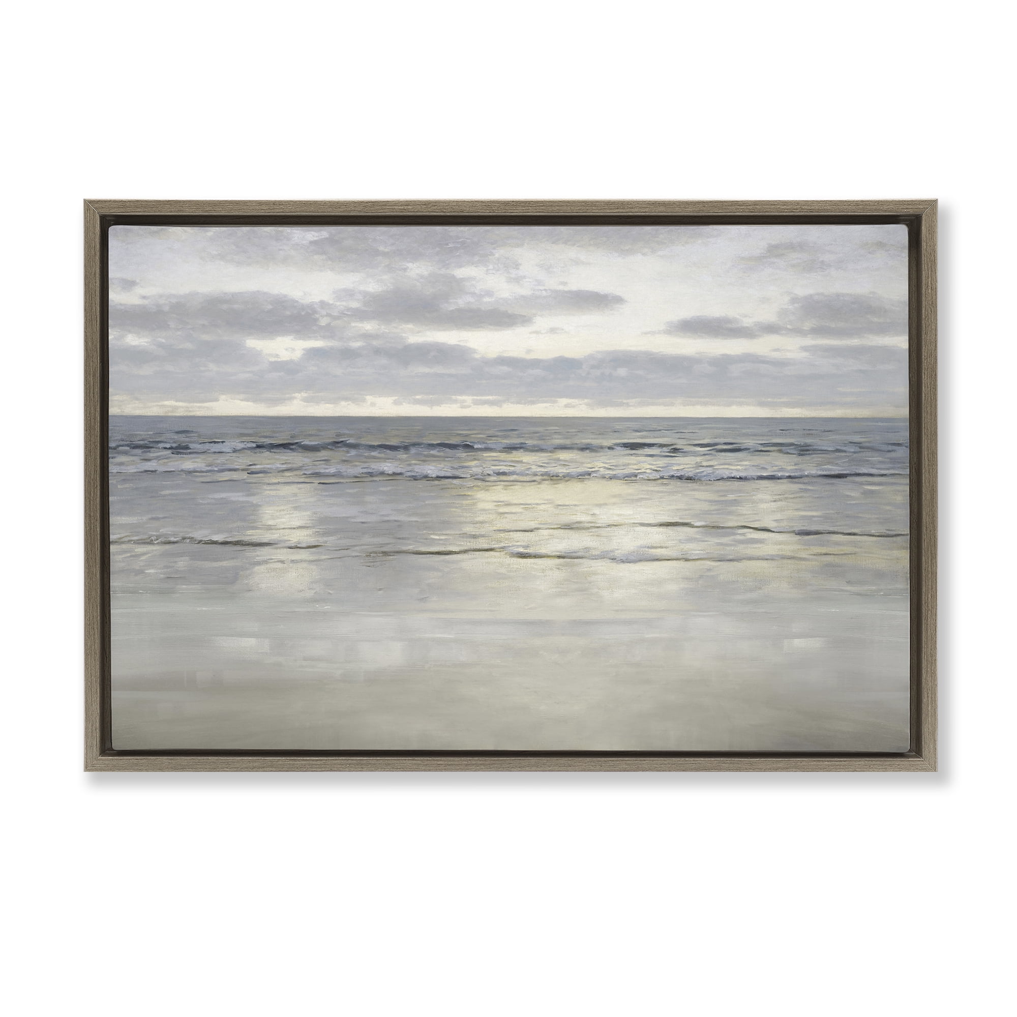 Stupell Industries Sunlight On The Sea Brown Framed Floater Canvas Wall Art, design by Christy McKee