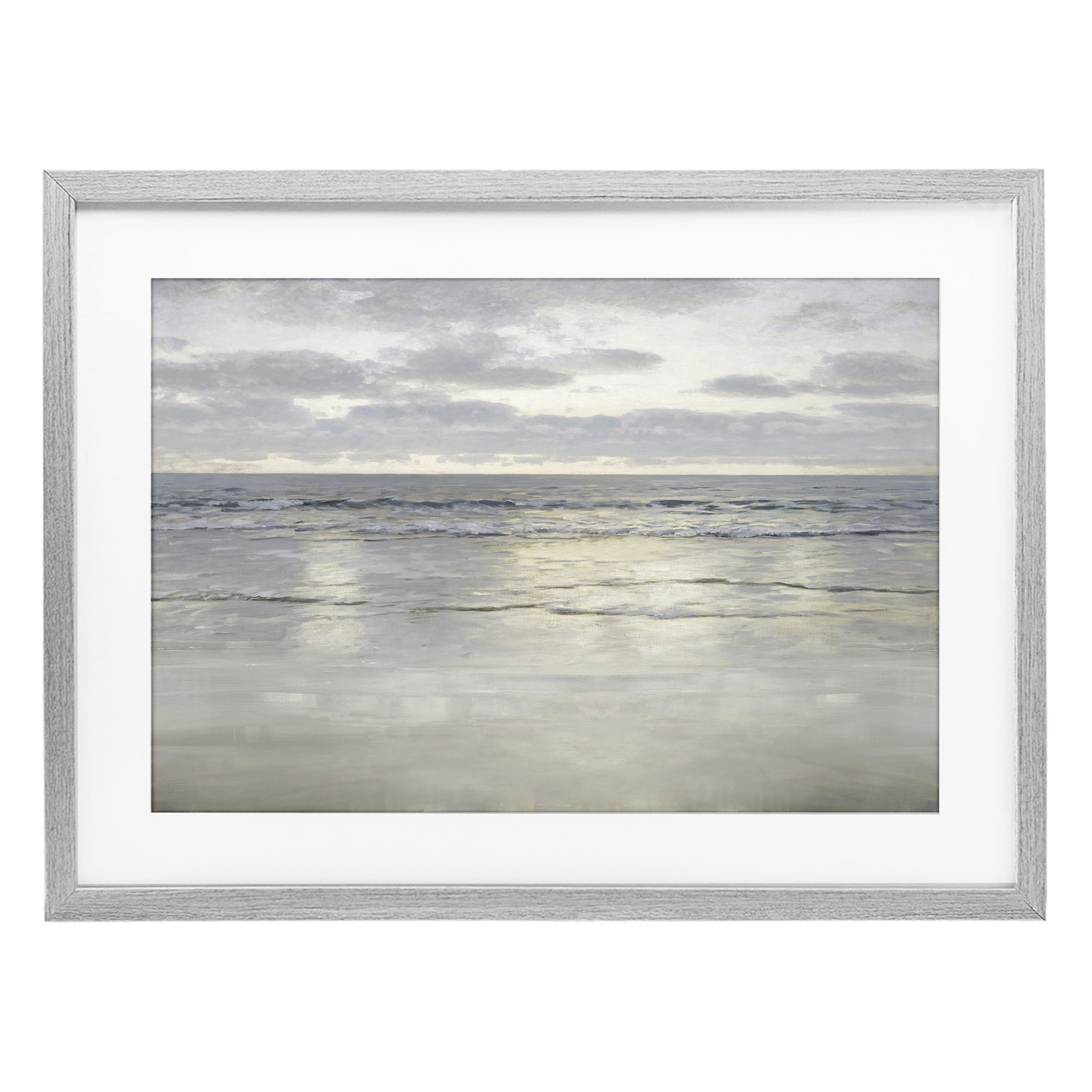 Stupell Industries Sunlight On The Sea Gray Framed Print Under Glass, design by Christy McKee