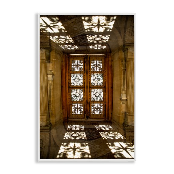 Stupell Industries Sunlit Architecture Reflection White Framed Giclee Art design by Robin Vandenabeele, 18 x 12