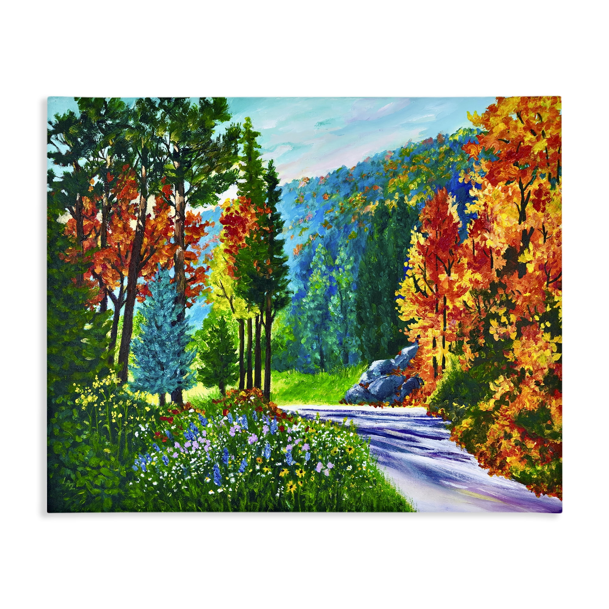 Stupell Industries Sunlit Autumn Woodland Pathway Canvas Wall Art, design by Lee Ann Zirbes