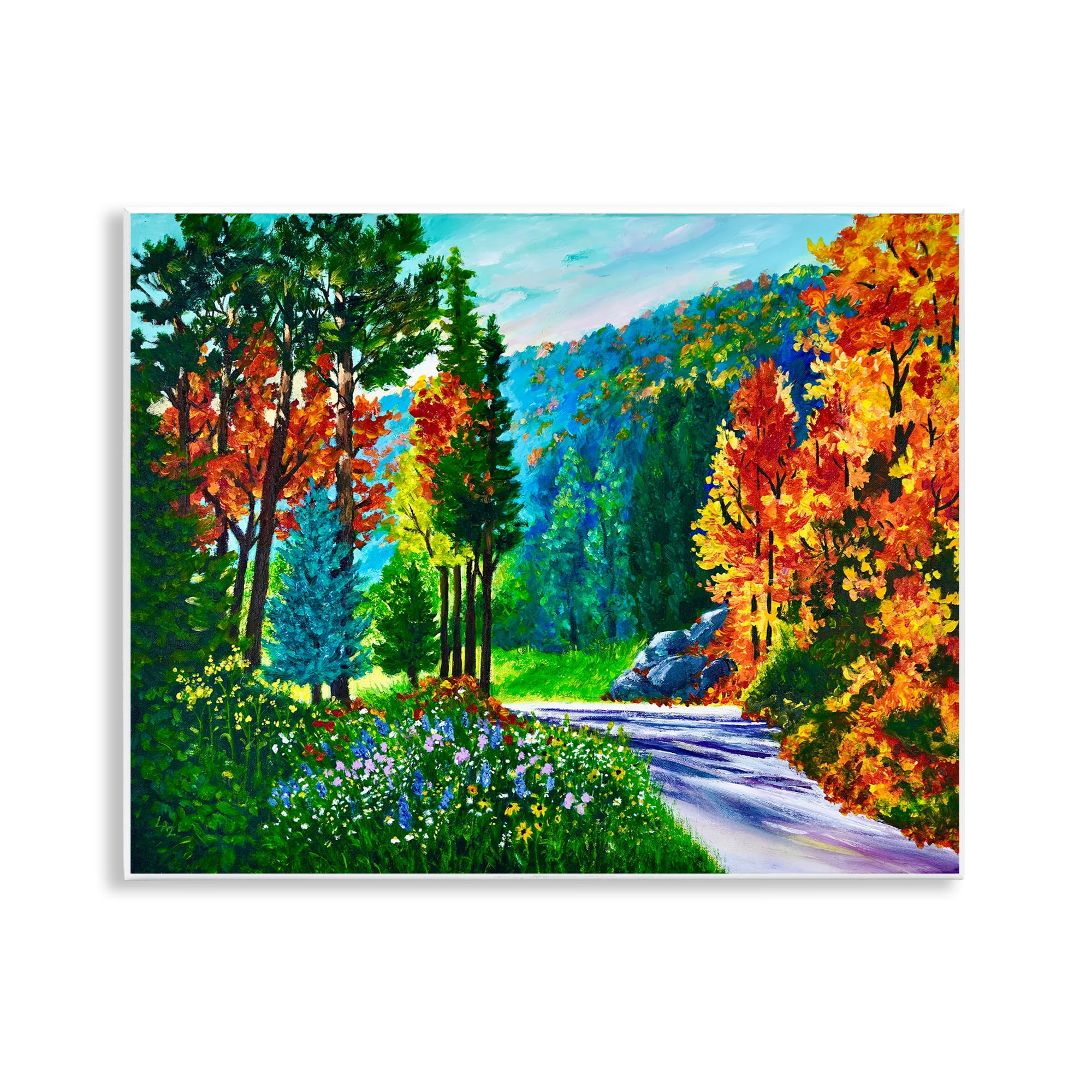 Stupell Industries Sunlit Autumn Woodland Pathway Wall Plaque Art, design by Lee Ann Zirbes