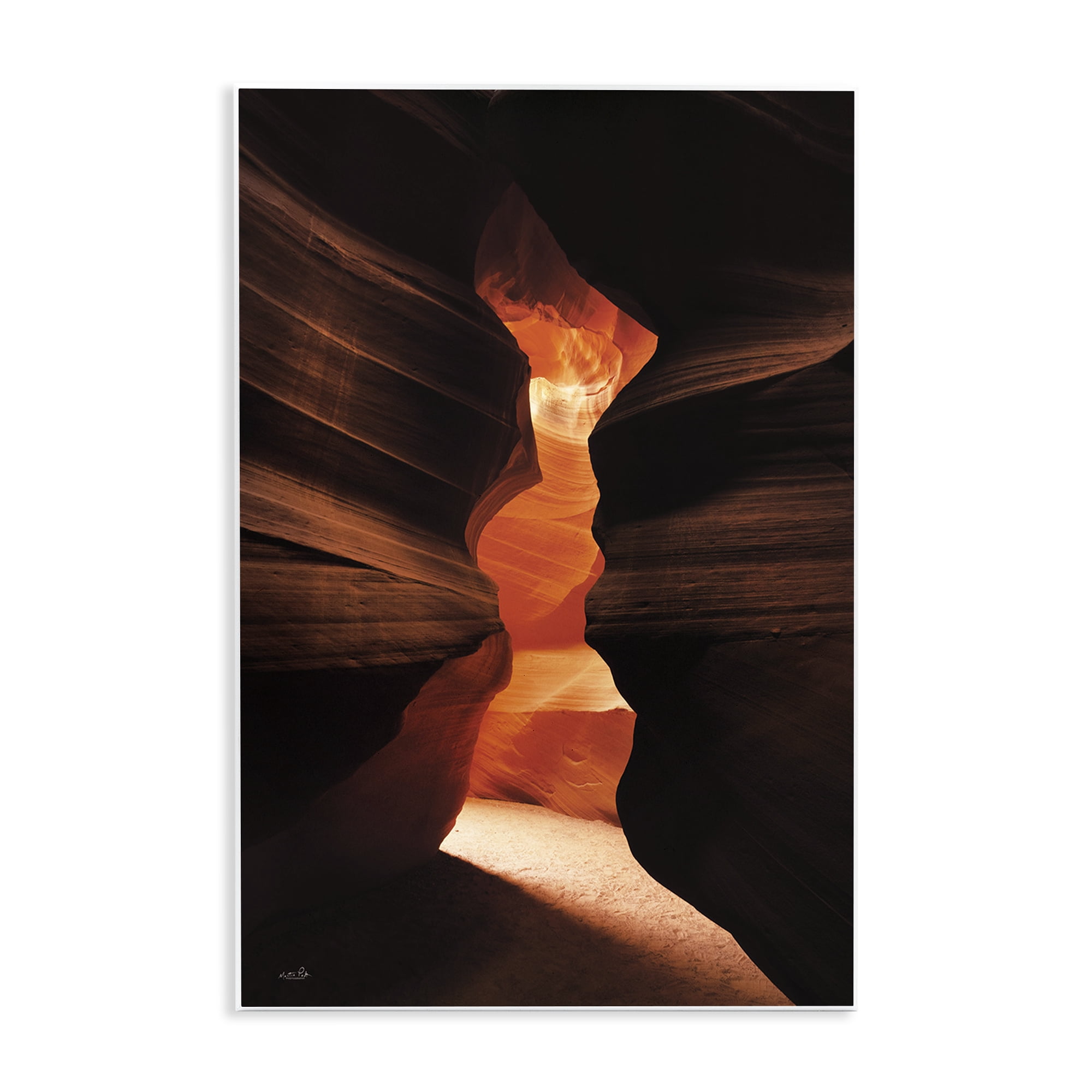 Stupell Industries Sunlit Canyon Cave Landscape Photography Unframed Art Print Wall Art, 10 x 15
