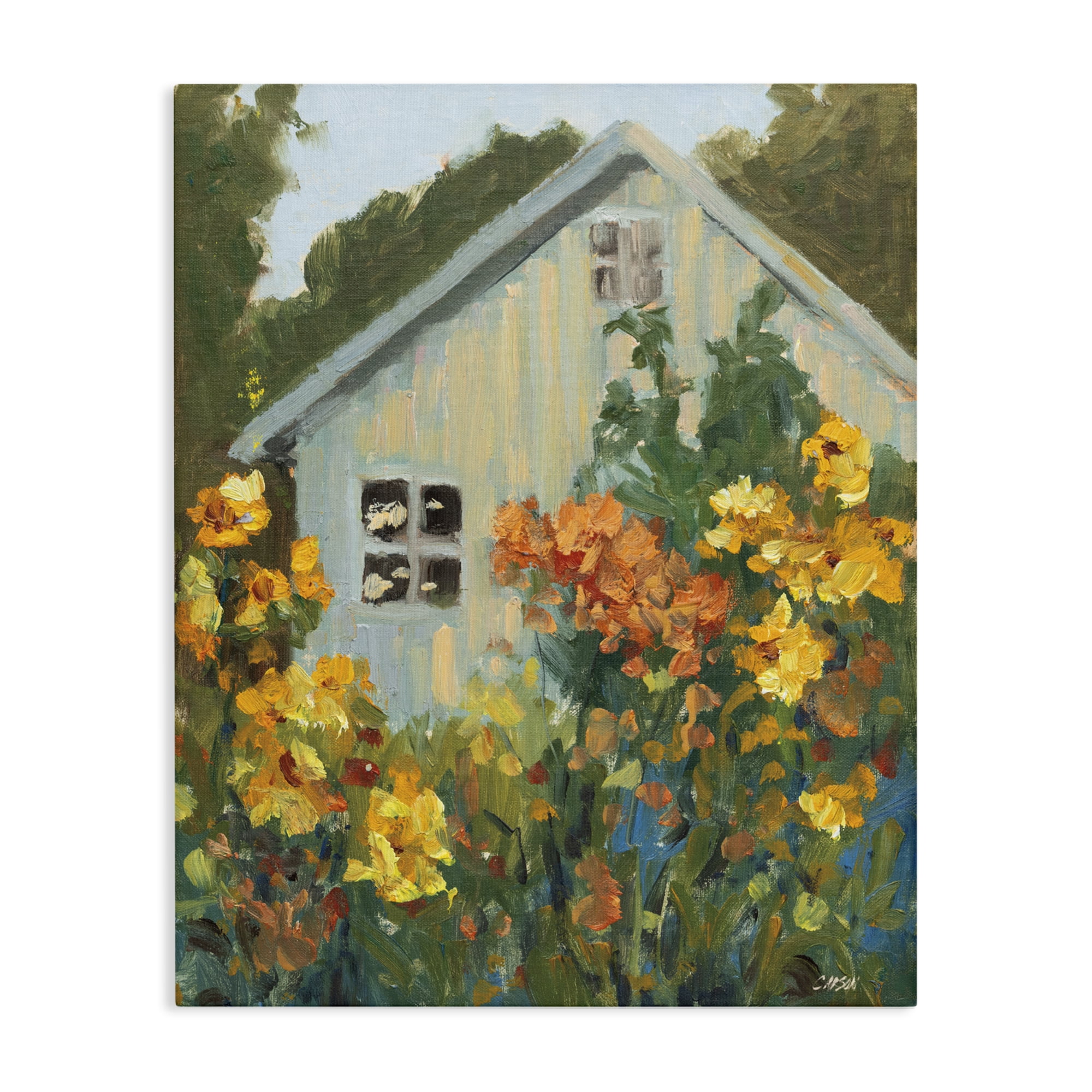 Stupell Industries Sunlit Cottage Garden View Canvas Wall Art, design by Carson Overstreet