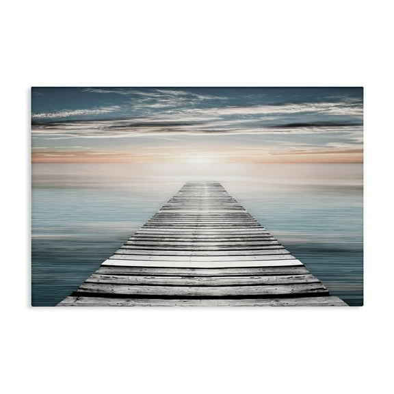 Stupell Industries Sunlit Dock Planks Landscape & Nature Photography Wrapped Canvas Art Print Wall Art, 24 x 16