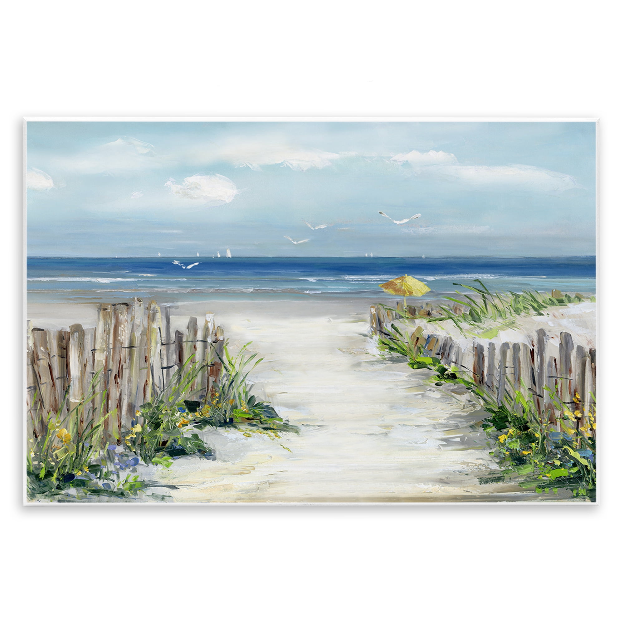 Stupell Industries Sunlit Dune Path To Ocean Wall Plaque Art, design by Sally Swatland