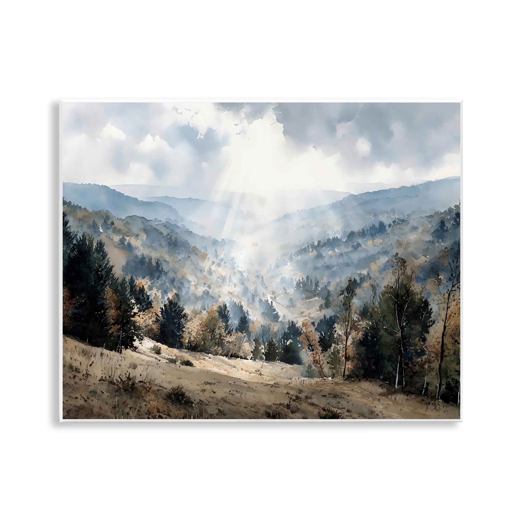 Stupell Industries Sunlit Fall Valley Beams Wall Plaque Art, design by Franklyn Gregory