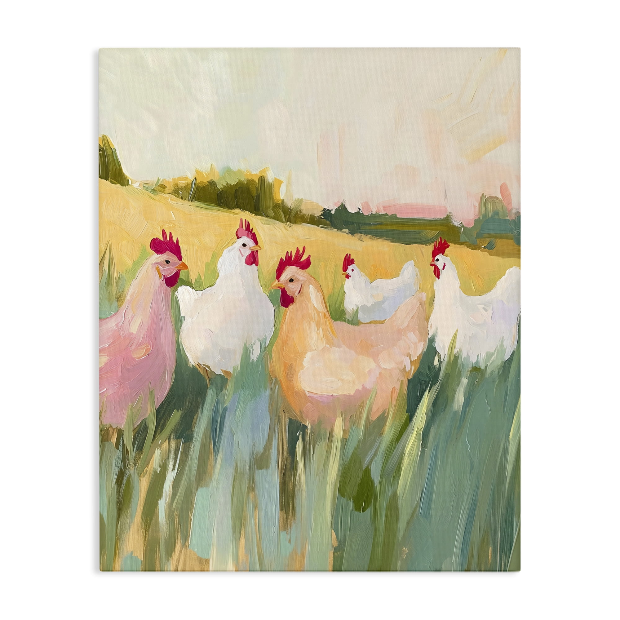 Stupell Industries Sunlit Flock of Chickens Canvas Wall Art, design by The Prints Vibe