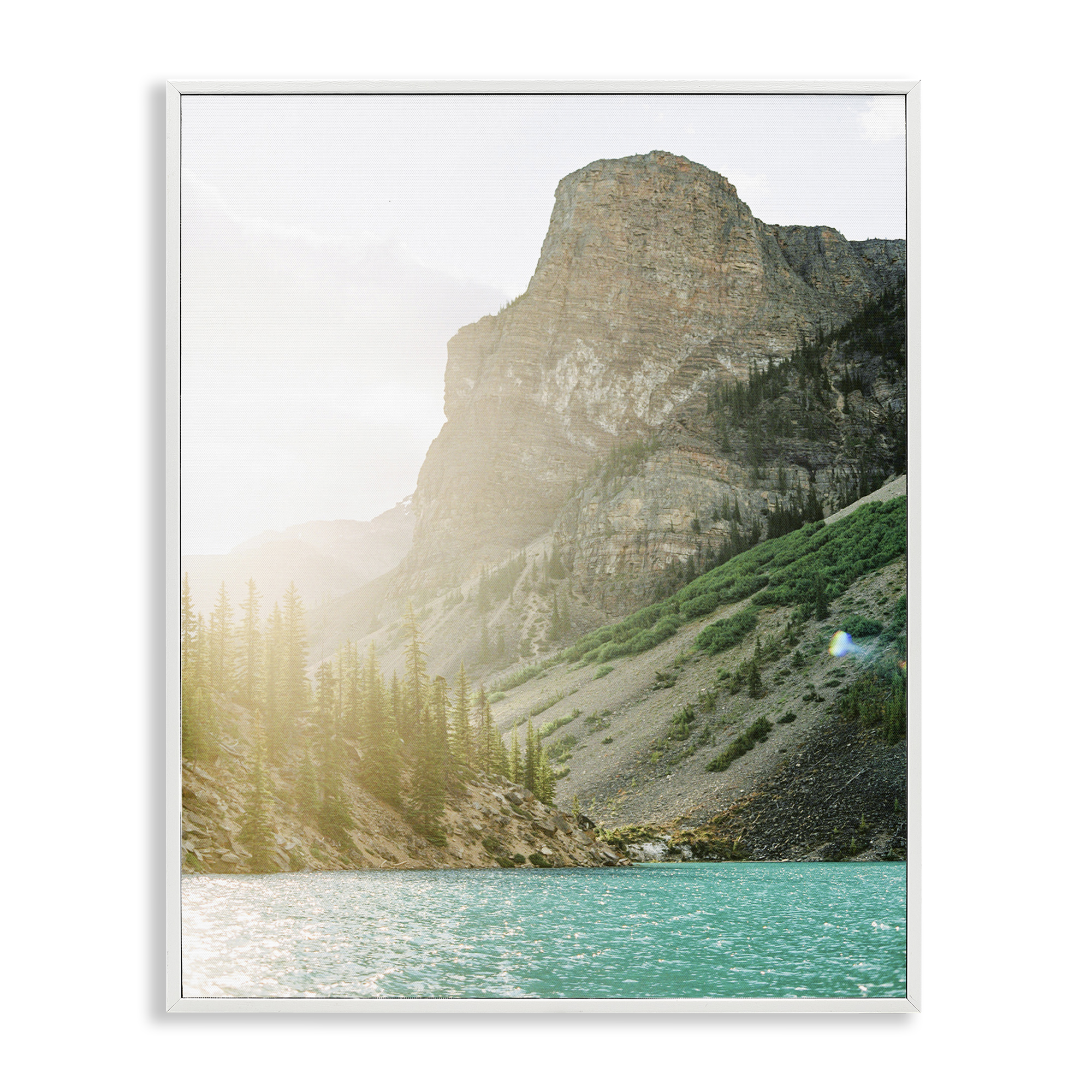Stupell Industries Sunlit Hills Peak Landscape Photography White Framed Art Print Wall Art, 11 x 14