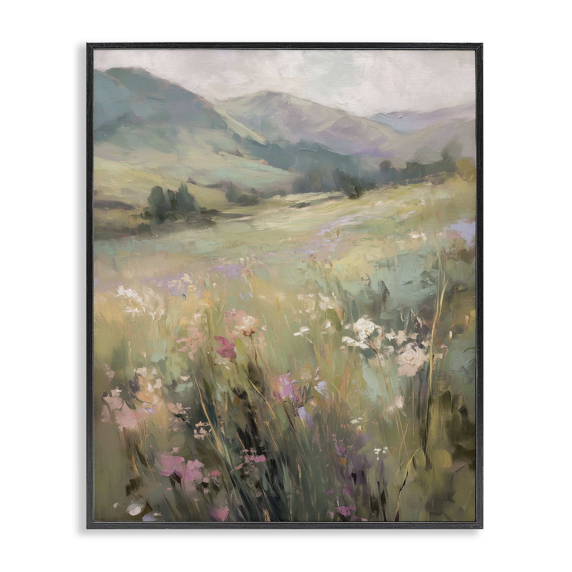 Stupell Industries Sunlit Meadows Landscape Black Framed Giclee Art, design by Svetlana Aleynikova