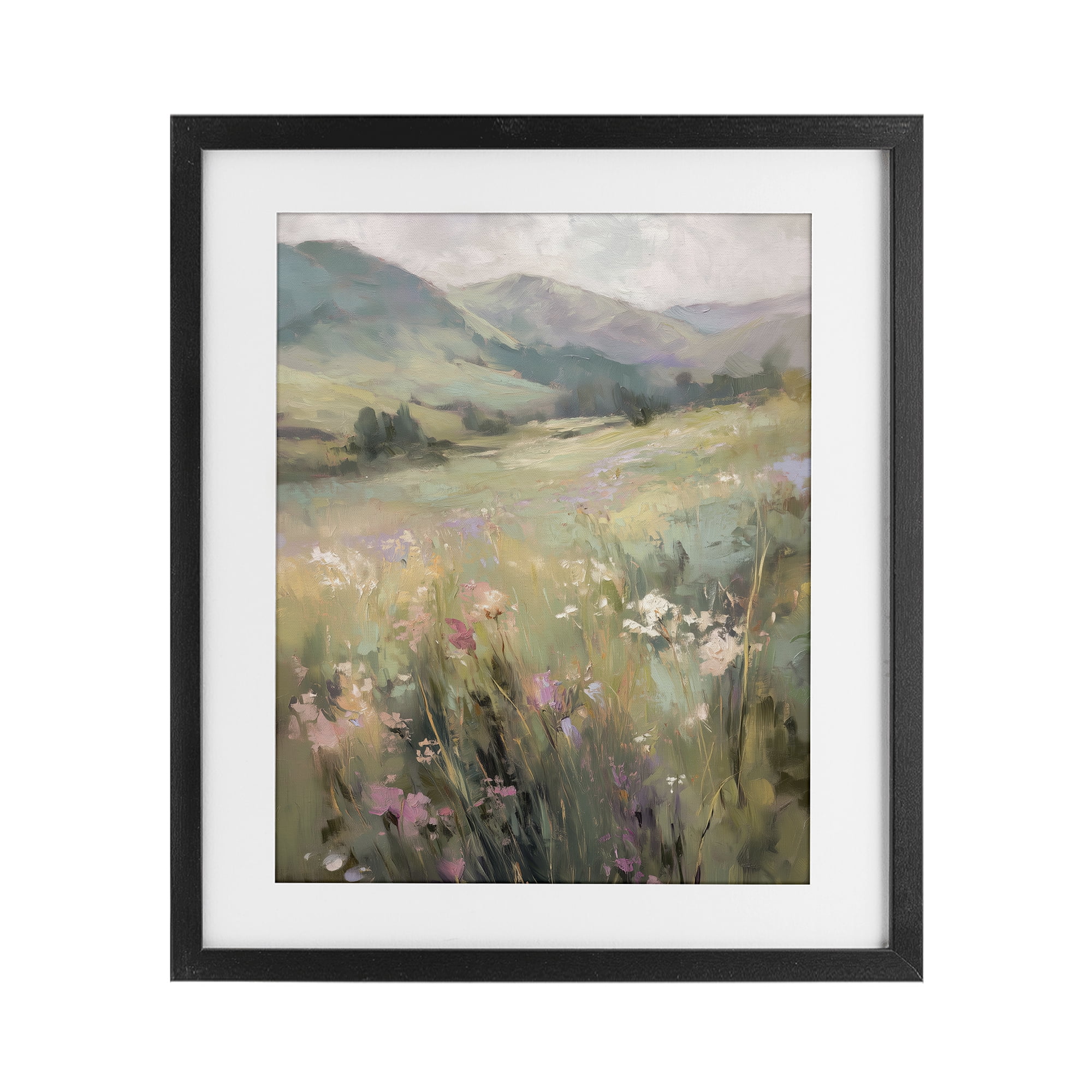 Stupell Industries Sunlit Meadows Landscape Black Framed Print Under Glass, design by Svetlana Aleynikova