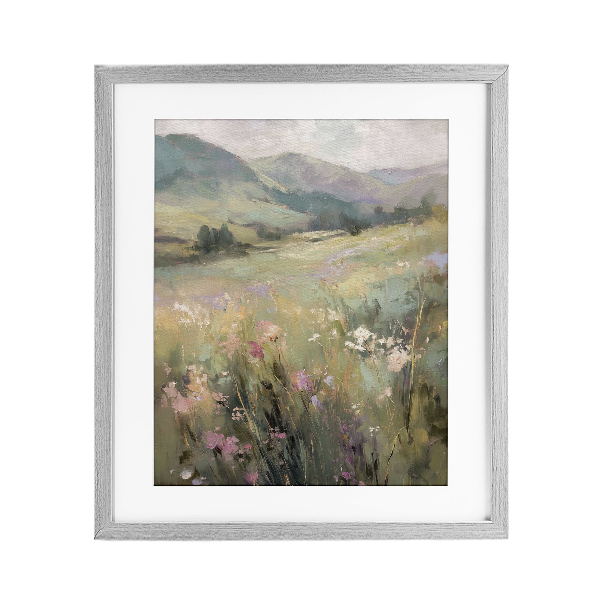 Stupell Industries Sunlit Meadows Landscape Gray Framed Print Under Glass, design by Svetlana Aleynikova