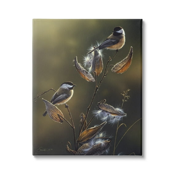 Stupell Industries Sunlit Nature Birds Perched Animals & Insects Painting Gallery Wrapped Canvas Print Wall Art