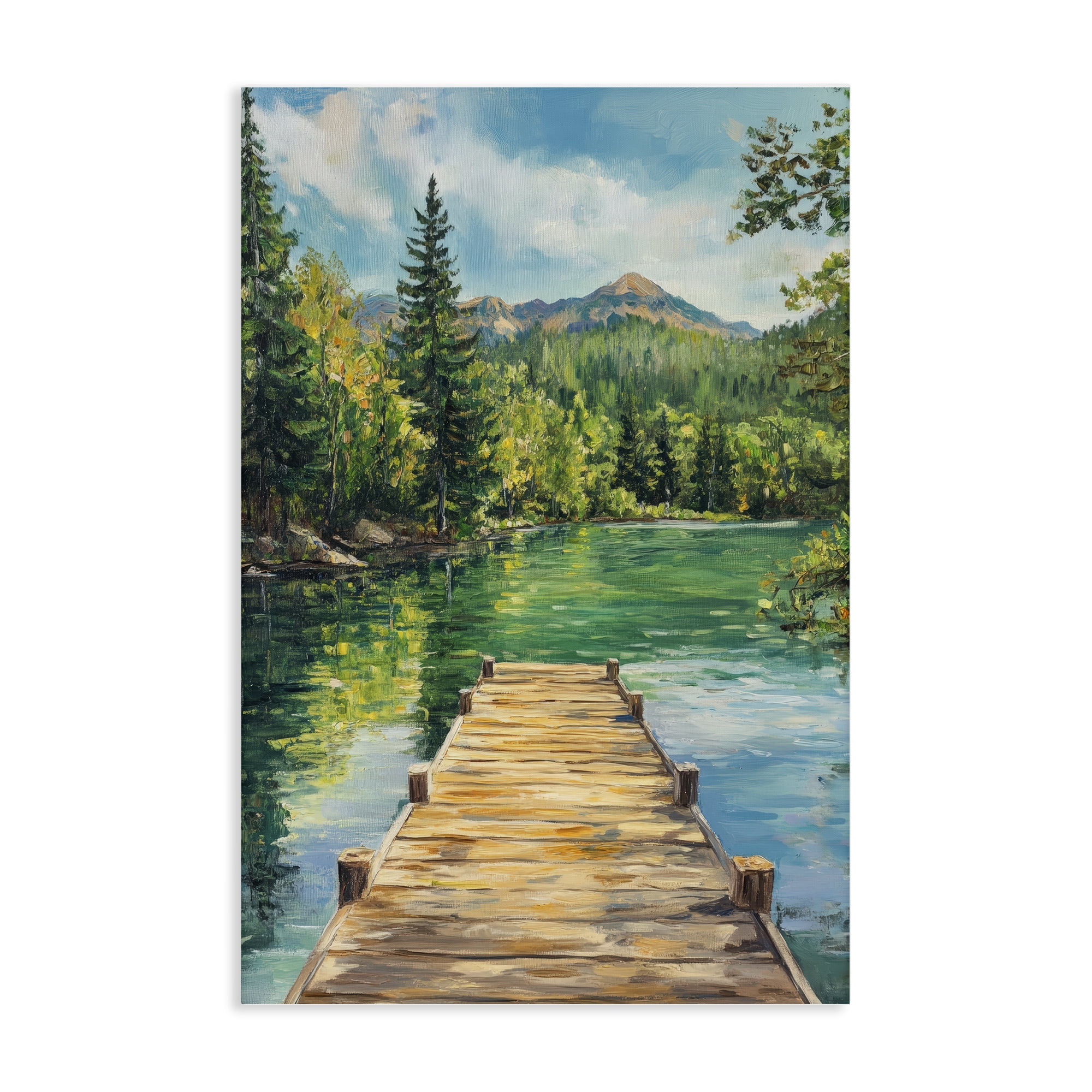 Stupell Industries Sunlit River Dock Canvas Wall Art, design by Petal Prints Design