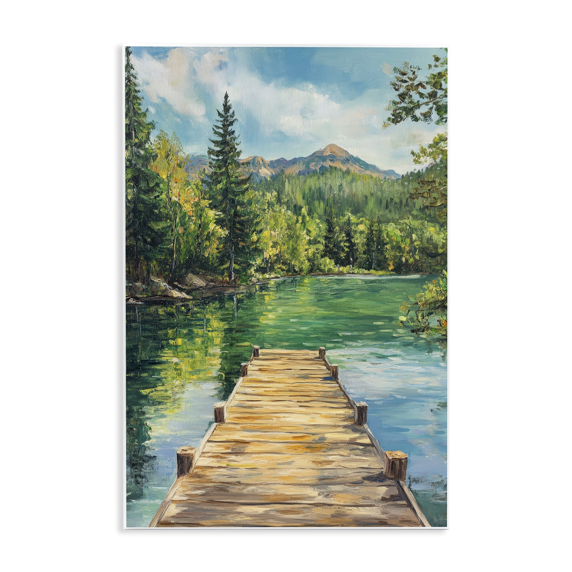 Stupell Industries Sunlit River Dock Wall Plaque Art, design by Petal Prints Design
