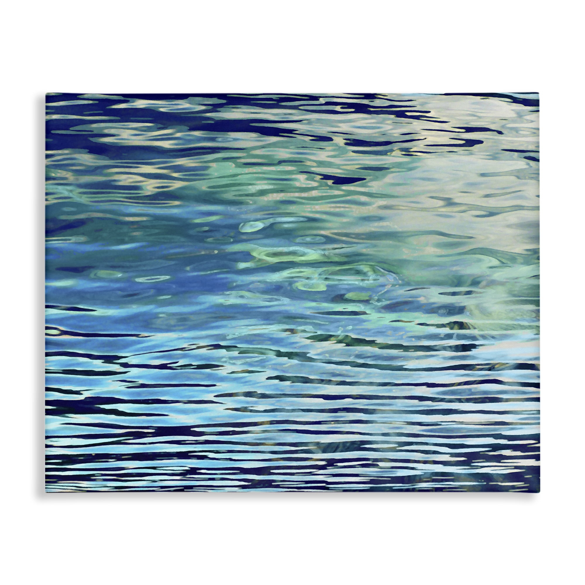Stupell Industries Sunlit Sea Ripples Landscape & Nature Painting Wrapped Canvas Art Print Wall Art, 30 x 24