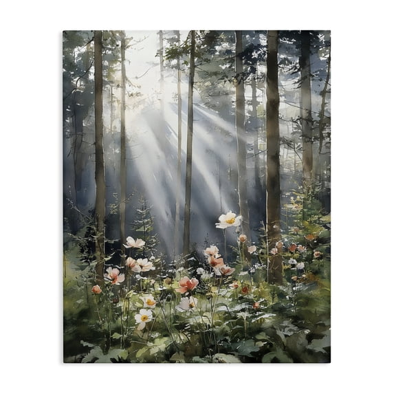 Stupell Industries Farmhouse Sunlit Woods In Morning Canvas Art, 16 x 20, by Franklyn Gregory