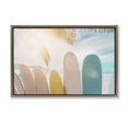 thumbnail image 1 of Stupell Industries Sunny Beach Surfboards Sports Photography Brown Floater Framed Canvas Art Print Wall Art, 31 x 21, 1 of 2