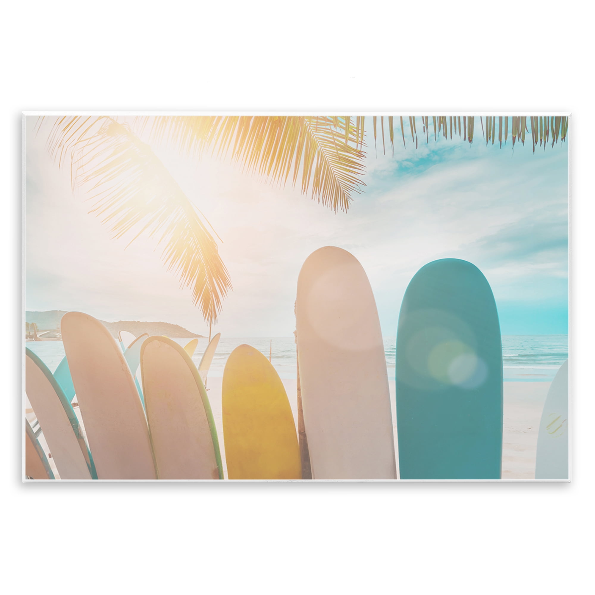 Stupell Industries Sunny Beach Surfboards Sports Photography Unframed Art Print Wall Art, 15 x 10