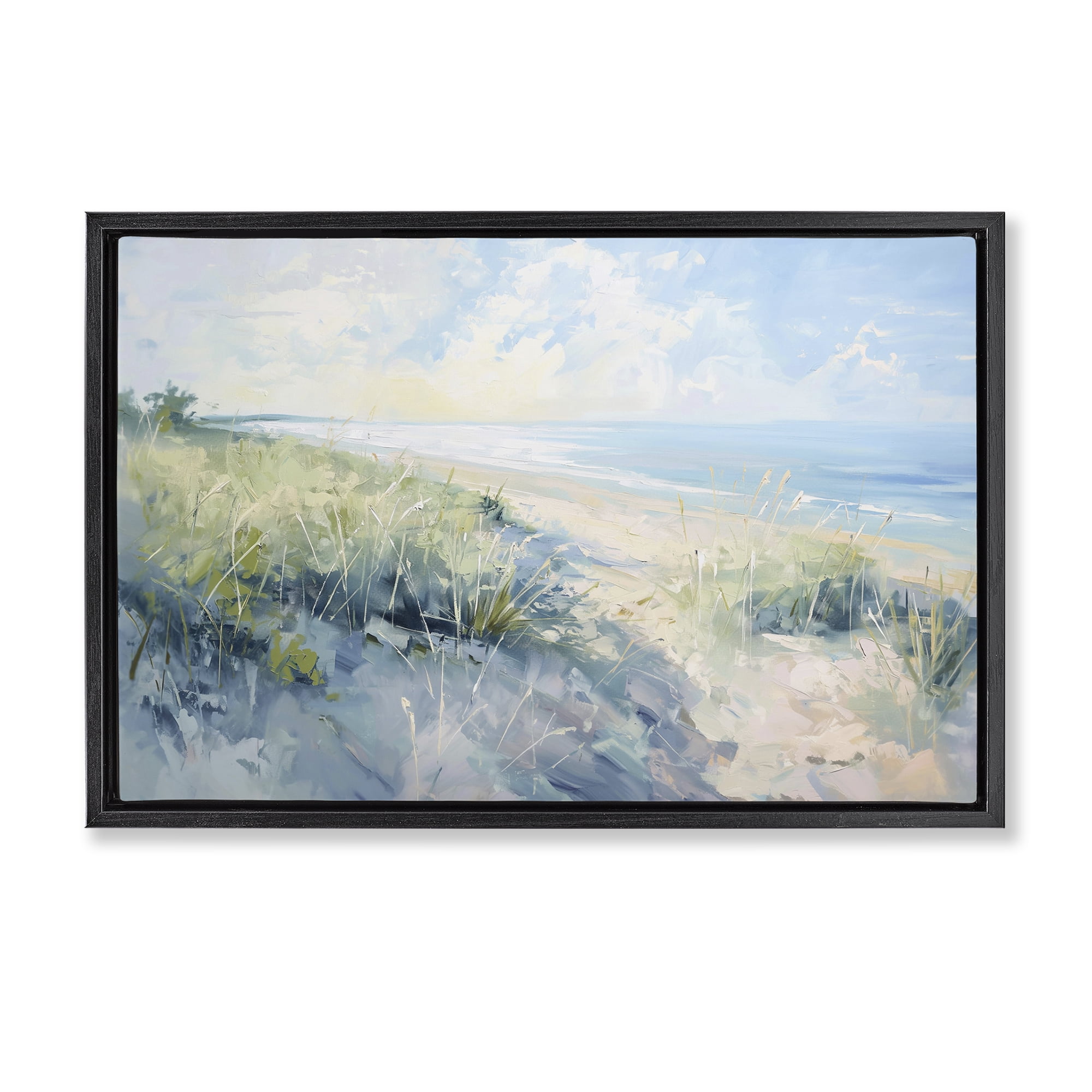 Stupell Industries Sunny Day At The Coast Nautical & Beach Painting ...